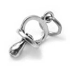PACIFIER CHARM. STERLING SILVER